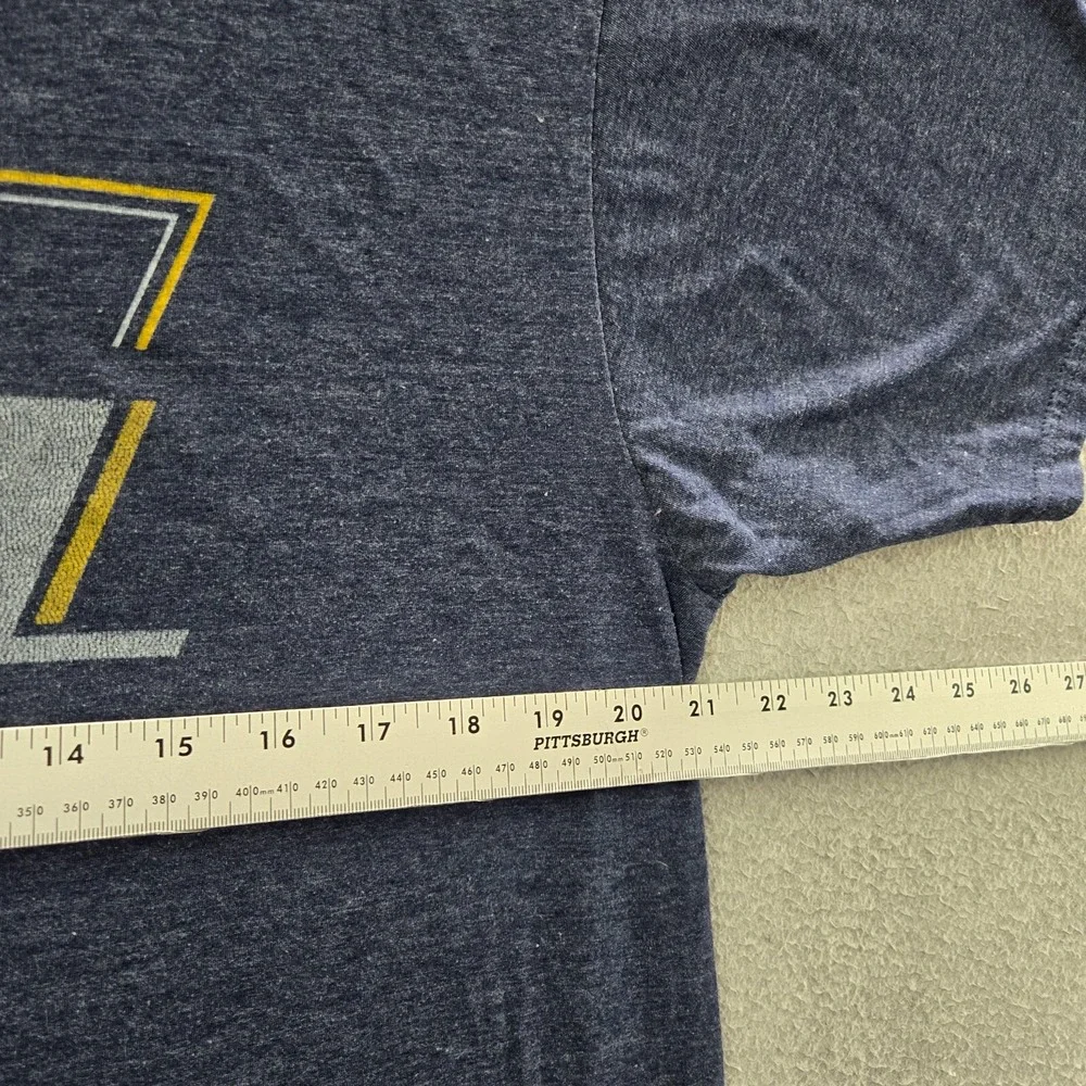 Utah‎ Jazz Men Shirt Large Blue Logo Adidas Graphic Feel Good Tee
